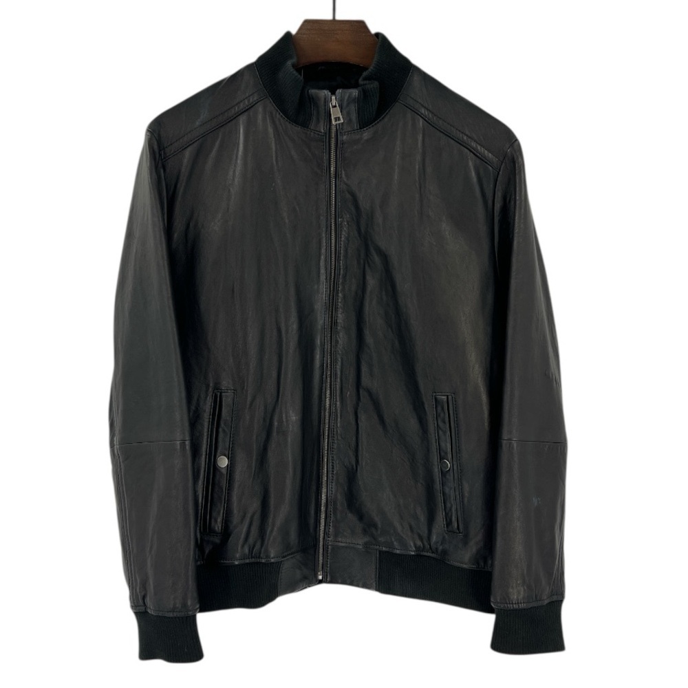 Murano Black Butter Soft Premium Preppy Old Money Italiain Leather Jacket L